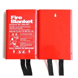 Fire Blanket In PVC Case 1 X 1m Fireproof Fiberglass Fire Blanket For Kitchen
