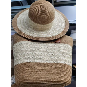 Spring New Straw Hat <b>Bag</b> Two-piece Set Girls Outdoor Travel Hat With Large Size Fashion High Quality for Women Tanjing - Product Image 6