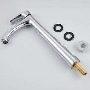 ก๊อกน้ำอ่างล้างหน้าแบบติดตั้งบนเคาน์เตอร์ ดีไซน์ทันสมัย ผลิตจากโลหะผสมสังกะสี ชุบโครเมียม แกนวาล์วทองเหลืองขัดเงา แบบก้านโยกเดี่ยว สำหรับใช้ในห้องน้ำ ห้องโถง และบ้าน - Product Image 2