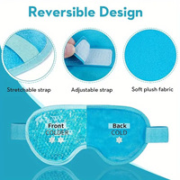 Masque oculaire rafraîchissant en gel réutilisable avec support en coton peluche et élastique pour soulager les maux de tête, les gonflements, les migraines, les yeux secs et le stress (vente en gros)