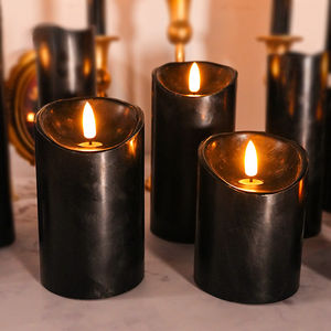 Vela Electrónica LED Serie Negra Mágica, Luz Decorativa <span class=keywords><strong>para</strong></span> Navidad, Halloween, Escritura, Bar, <span class=keywords><strong>Tres</strong></span> Tamaños: Grande, Mediano y Pequeño - Product Image 3