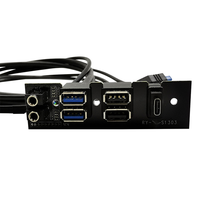 Câble de panneau avant pour boîtier PC, Type-C, 2 ports USB 3.0, 2 ports USB 2.0, Hub audio 5 ports, faisceau de câbles pour connecteur de carte mère, en stock