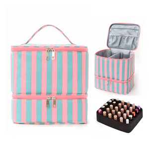 Custom Print Luxury Candy Zipper Eco-Friendly Large PU Leather Travel Cosmetic Organizer <b>Case</b> Multi-Function Storage for <b>Makeup</b> - Product Image 2