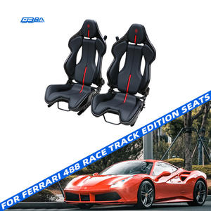 Asientos de coche de carreras personalizables de cuero Alcantara Nappa para Ferrari 488 (GTB Spider Pista GT3 GTE Challenge) - Product Image 1