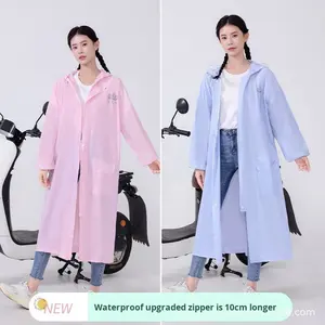 Imperméable long en PVC pour garçons, coupe-vent et imperméable, pour la randonnée et l'utilisation de vélos électriques par temps de pluie intense - Product Image 4