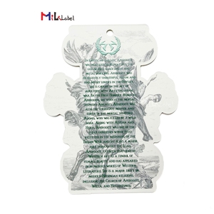 Etiqueta colgante gruesa personalizada con etiqueta de ropa tratada con UV Spot <span class=keywords><strong>Color</strong></span> impresión brillante impreso etiquetas de ropa para bolsos - Product Image 6