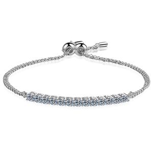 Pulsera de tenis de Plata de Ley 925, pulseras ajustables de diamantes de moissanita cultivados en laboratorio, joyería fina al por mayor - Product Image 1