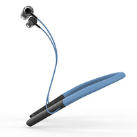 Earphone In-Ear nirkabel, Earphone berlari V5.2 gigi biru, logam magnetik waktu putar 32 jam, Earphone Neckband olahraga