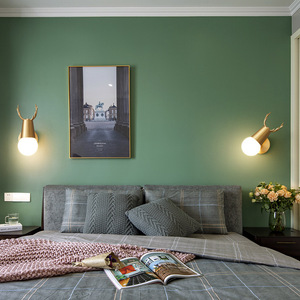 Lámpara de Pared Moderna Minimalista 2024 con Cabeza de Ciervo de Cobre, Iluminación de Fondo para Dormitorio y Sala de Estar, Estilo Nórdico - Product Image 5