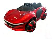 Voiture électrique en plastique élégante pour enfants, équipée de lumières clignotantes stylées et d'un design réaliste