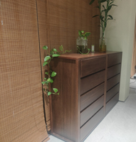 Commode à 5 tiroirs en bois massif Armoire de rangement à 5 niveaux Vêtements Chaussettes Unités de rangement pour le salon Meubles de chambre à coucher
