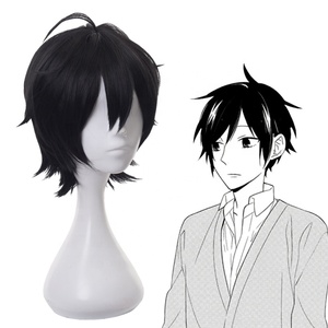 Perruque courte noire de 30 cm en gros, cosplay <span class=keywords><strong>Horimiya</strong></span>, anime Miyamura Izumi, perruque synthétique, costume de cosplay, perruques de cheveux - Product Image 1