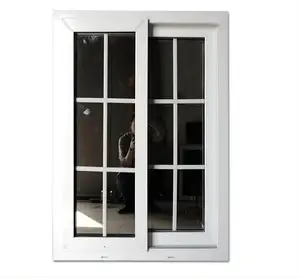 European style double glazed pvc windows price upvc/vinyl glass sliding windows for house