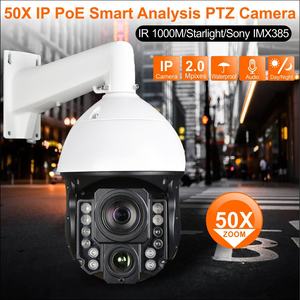 Profesional 50X Zoom láser 1000m Protección contra rayos visible 8MP 4K PTZ Cámara DE SEGURIDAD Gran angular Visión nocturna CMOS IP Poe - Product Image 2