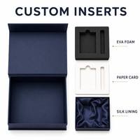 Coffret rigide magnétique pour kit d'art avec plateau à documents et assortiment pour présentoir d'entreprise