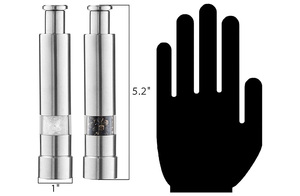 Premium High Quality Portable <strong>Mini</strong> Stainless Steel Salt Pepper <strong>Grinder</strong> Mill With Single Pack - Product Image 2