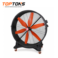 Ventilateur vertical industriel mobile de grande taille TOPTONS, sur pied, électrique 600W, avec câble de 4m, pales en plastique, support OEM/ODM