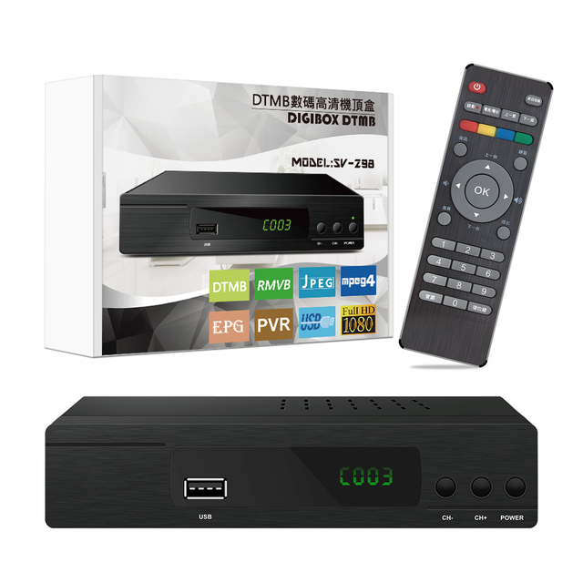 DTMB Tv Box Pvr Function Usb Port Sunplus 8332A Decoder HD WiFi 1080P DTMB Digital Tv Set-top Box