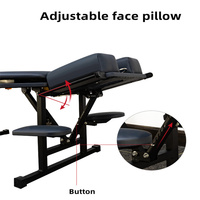 Table de massage électrique portable et pliable de luxe pour salon de beauté, spa et examen facial, avec rotation des cils