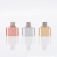 Adaptador OTG USB 2.0 Micro a USB Macho con Revestimiento de Níquel, Material ABS, Certificado por la FCC