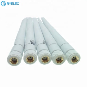 Antenne sans fil double bande Wi-Fi 2,4G 5,8 GHz à gain élevé avec connecteur SMA mâle RP, personnalisation d'usine, 5 dB, caoutchouc blanc - Product Image 3