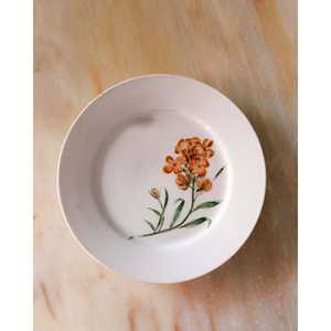 Ensemble de six assiettes de restaurant en porcelaine de Limoges peintes à la main, style bohème, décalcomanie personnalisable, vaisselle pour hôtels et fêtes - Product Image 5