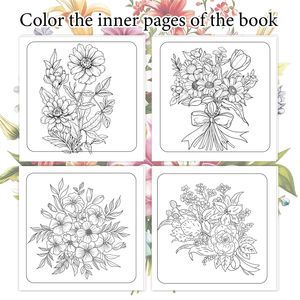 Livre <span class=keywords><strong>de</strong></span> <span class=keywords><strong>coloriage</strong></span> : Fleurs et papillons pour adultes - 24 pages <span class=keywords><strong>de</strong></span> feuilles, Graffiti décoratif DIY, 2025 - Product Image 5