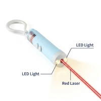 Mainan Kucing Elektrik Mini Multifungsi dengan Lonceng dan Meja Putar, Senter LED Portabel, Hadiah Mainan Hewan Peliharaan dari Plastik