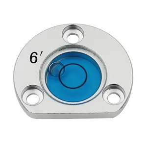 Size 28.5*8mm Alloy metal shall Semicircle Level bubble Liquid level Indicator for Total Station with Mounting Holes