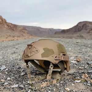 Casque tactique de type V Coyote Tan sans fentes, suspension à 6 points, conception modulaire, protection contre les impacts, système de rail ARC - Product Image 5