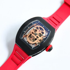 Reloj Mecánico Automático de Lujo de Alta Gama 052 con Forma de Barril, Cerámica Negra y Tourbillon para Hombre - Product Image 3