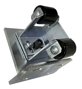 <span class=keywords><strong>Support</strong></span> de porte coulissante moderne en acier argenté avec roulettes en nylon durables pour usage extérieur, garantie 1 an, installation par vis - Product Image 3