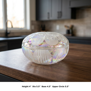 Pot à bougie en verre cristal, lanterne décorative, diffuseur de lumière floral givré, lampe de table, décoration de chevet, décoration intérieure, Noël, 4 oz - Product Image 2