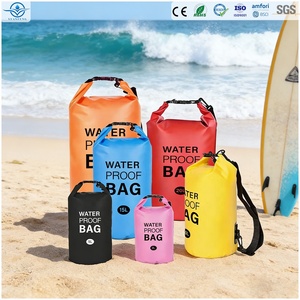 กระเป๋าแห้งกันน้ำ PVC ขนาด 2L 5L 10L 15L 20L 30L สำหรับเดินป่า รับทำโลโก้ตามสั่งจากโรงงาน MOQ ต่ำ - Product Image 1