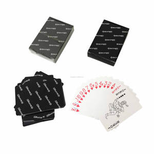 Cartas de póker impermeables con logotipo personalizado impreso, PVC/plástico - Product Image 1
