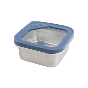Contenedor de Alimentos Rectangular de Acero Inoxidable con Tapa de Plástico Azul Hermética a Prueba de Fugas, Lonchera de un Solo Compartimento - Product Image 3