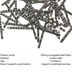 חומרי בניין ממתכת לחיזוק בטון, חוזק מתיחה גבוה, סיבי פלדה מחורצים - Product Image 2