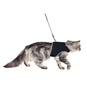Correa de arnés suave para gatos XL 36-54 cm 120 cm negra - Product Image 1