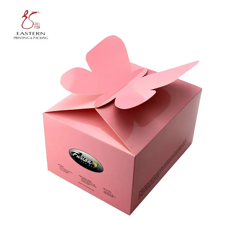 Custom color printing clear wedding cake boxes with window