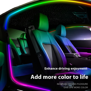 RGB <span class=keywords><strong>LED</strong></span> Bầu Không Khí Ánh Sáng Cho Xe Nội Thất Môi Trường Xung Quanh Ánh Sáng Cửa Khung Cửa Sổ Vô Hình Ma Thuật Màu Sắc Tự Động Chiếu Sáng Nội Thất - Product Image 1