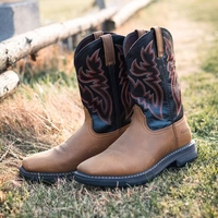 Goodyear bottes de Cowboy pour hommes usine personnalisée Top qualité en cuir de vache Western Rides bottes de Cowboy hommes conception américaine hommes bottes