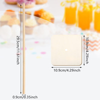 Présentoir en bois écologique de beignet d'artisanat pour la décoration de table d'ambiance de douche de baptême de bébé pour la fête
