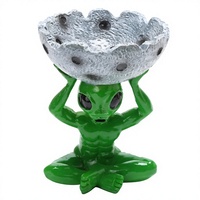 Petit cendrier Alien en résine, ornement d'intérieur distinctif pour usage domestique et commercial