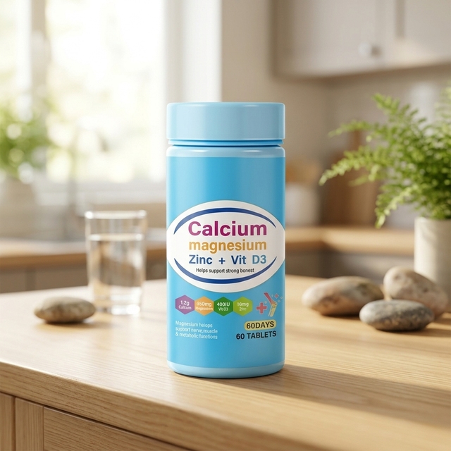 OEM Calcium Magnesium Tablets Calcium Magnesium Zinc Vitamin D3 Tablet Calcium Magnésium Zinc Complément Alimentaire Bone Health