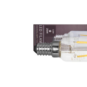 Lámpara de Filamento LED SIGOR, Forma de Tubo, Aluminio Transparente, E14/2.5W (25W), 250 Lúmenes, 2700K, L85 25, Modelo 9019610016 - Product Image 3