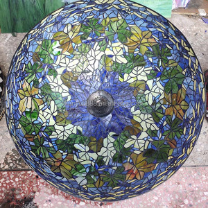 24" High Quality European Tiffany Floor <b>Lamp</b> China Factory Stained Glass Brass Base Tin Solder Craft Home Living Room Bedroom - Product Image 6