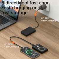 Batterie externe magnétique sans fil ultra-mince 10000 mAh, grande capacité, charge rapide, portable, logo personnalisé