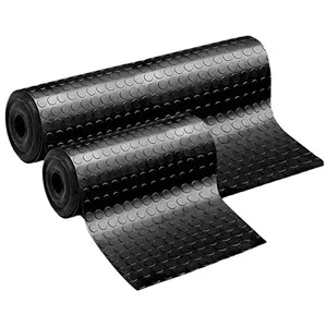 Hot selling wholesale price Chinese soft black non slip coin checker 5 bar Diamond Rubber sheet Rubber flooring mats