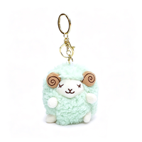 En gros, Porte-clés mignons en peluche d'agneau, jouets doux et moelleux en forme de mouton, breloques pour sac à dos et décoration