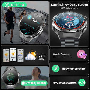 Nuevo Reloj Inteligente ET456 2025 con ECG, Llamada SOS, Acceso NFC, Resistencia al Agua IP68, Pantalla AMOLED y Funciones de Salud - Product Image 5